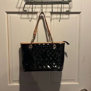Faux Patent Leather Purse